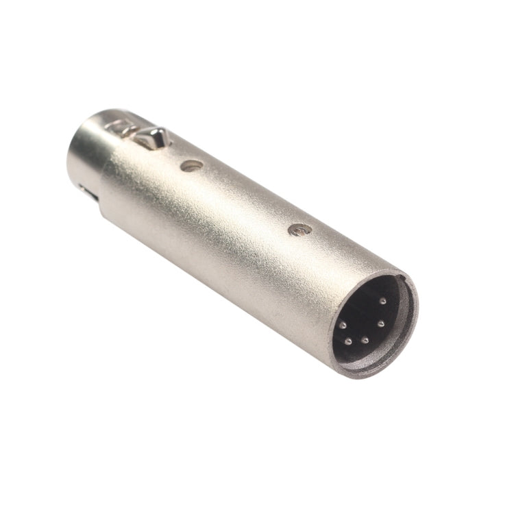 Adattatore XLR per lampada di segnalazione DMX maschio da 3 pin XLR femmina a 5 pin XLR maschio con guscio in lega di zinco Adattatore XLR per lampada di segnalazione DMX maschio da 3 pin XLR femmina a 5 pin XLR maschio con guscio in lega di zinco